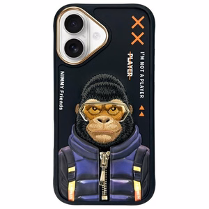 Nimmy Cool&Cute 2.0 Monkey ümbris jaoks iPhone 16 - must