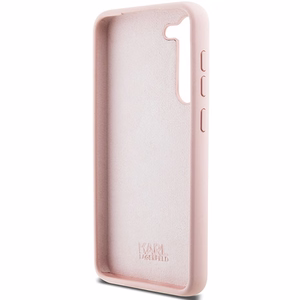Karl Lagerfeld Silicone Choupette Metal Pin чехол для Samsung Galaxy S23+ - розовый