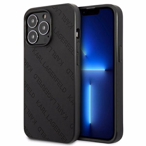 Karl Lagerfeld Perforated Allover iPhone 13 Pro Max 6.7" Ümbris - must