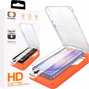 Tel Protect Dust-Free Easy Fit HD Titan karastatud klaas Samsung Galaxy S26 must (sõrmejälje avamisega)