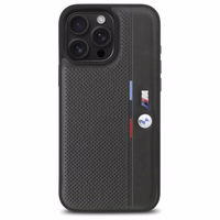 BMW M Perforated Tricolor Detail Line iPhone 16 Pro Ümbris - Dark hall