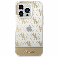 Guess GUHCP14XHG4MHG iPhone 14 Pro Max 6.7 "kuldne / kuldne hardcase 4G Pattern Script