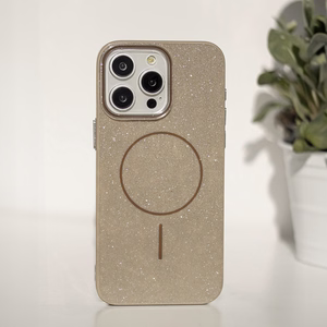 Glitter Thin Mag ümbris for iPhone 17 6,3" pruun