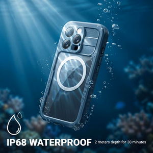 Crong Seal Cover IP68 veekindel ümbris seadmele iPhone 16 Pro, meresinine