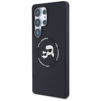 Karl Lagerfeld Silicone Double Heads And Circle MagSafe Samsung Galaxy S25 Ultra ümbris must