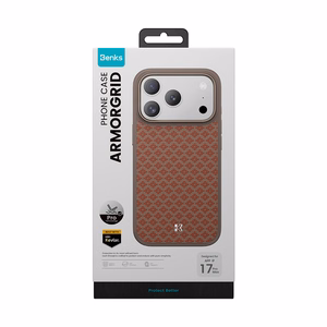 Benks Magnetic Armor Pro Armor Grid Kevlar Case Metal Frame 600D (YB70) Iphone 17 Pro Max oranžile