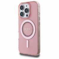 Guess IML Rhinestones MagSafe iPhone 16 Pro Max Ümbris - Roosa