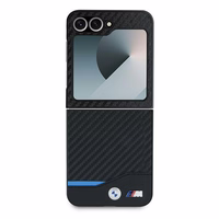 BMW Carbon Sinine Line Ümbris jaoks Samsung Galaxy Z Flip 6 - Must