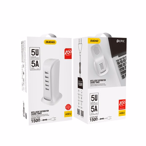 Dudao 5x USB Laadija with built-in EU power kaabel valge (A5EU)