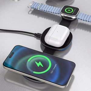 Dudao A11S 3-in-1 juhtmevaba laadija, ühilduv MagSafe, nutitelefoni, nutikella, kõrvaklappidega - must
