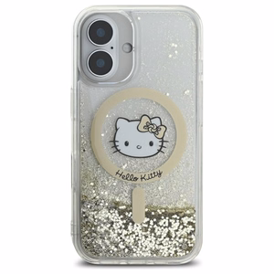 Hello Kitty Liquid Glitter Fever MagSafe iPhone 16 Ümbris - Kuldne