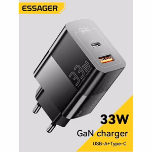 Laadija Essager GaN Pinson must 33W (PD / QC3.0)