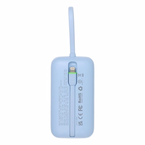 Powerbank Veger K1 (W1188) PD QC3.0 35W 10000 mAh with built-in USB-C cables / Lightning blue