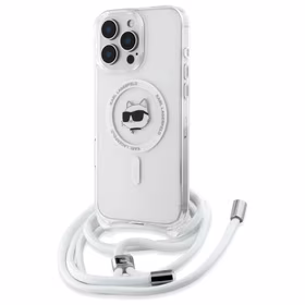 Karl Lagerfeld IML Choupette Head & Cord Magsafe Ümbris jaoks iPhone 16 Pro Max - Clear