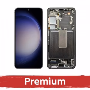 LCD ekraan, ühilduv Samsung S916 S23 Plus raamiga / Phantom Black / OEM