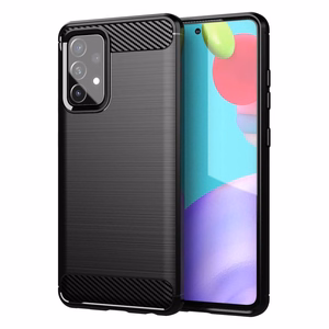Carbon Case Paindlik kate TPU ümbris Samsung Galaxy A72 4G musta