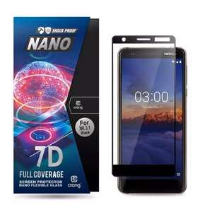 Crong 7D Nano Flexible Glass 9H hübriidne ekraaniklaas seadmele Nokia 3.1