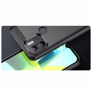 Carbon Case case for Xiaomi Redmi A1+ flexible silicone carbon cover black
