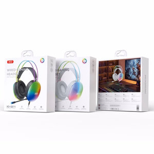 XO juhtmega kõrvaklapid GE11 jack 3,5mm - USB-A must RGB mikrofon