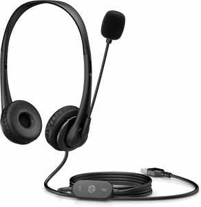 HP Stereo USB peakomplekt G2 juhtmega peapael kontorile/kõnekeskusele must