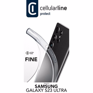 Cellularline Fine ümbris seadmele Samsung Galaxy S23 Ultra, läbipaistev
