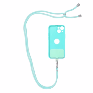 SWING (6mm) Phone lanyard, Phone pendant with adjustable length / cord length 165cm (max 82.5cm in the loop) / on the shoulder or neck - lite roheline