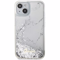 GUESS ümbris jaoks IPHONE 13 / 14 / 15 GUHCP14SLCSGSGH (Liquid Glitter Marble) valge