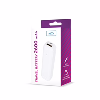 Setty akupank 2600 mAh mini valge