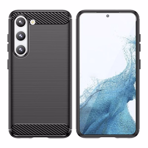 Carbon Case case for Samsung Galaxy S23+ flexible silicone carbon cover black