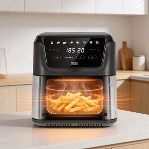 TEESA DIGITAL AIR FRYER XXL kuumaõhufritüür, 8 l, 1700 W, suur anum, programmid, soojashoidmine