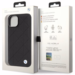 Ümbris BMW BMHCP14S22RQDK iPhone 14 6.1" must/must Leather Quilted