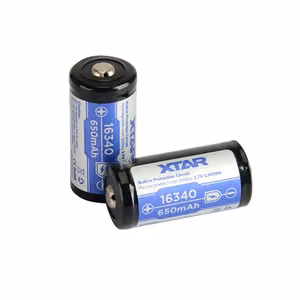 Aku 16340/R-CR123 3,7V Li-ion 650 mAh kaitsega
