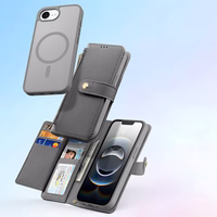 Dux Ducis Lawa iPhone 16e Leather Ümbris with Detachable Magnetic Wallet - Hall