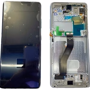 Samsung G998 / Galaxy S21 Ultra originaal LCD-ekraani ja puutepaneeli moodul raamiga, hõbedane Phantom Silver (hoolduspakend)