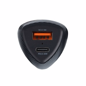 Car laadija Forcell F-Energy Carbon USB C + USB A QC3.0 PD 3A 38W CC50-1A1C must
