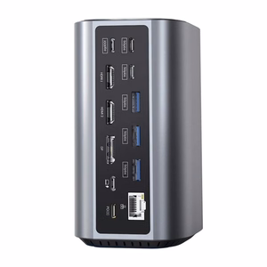 Blitzwolf BW-TH15 17in1 Dokkimisjaam 2xHD+DP+4xC+3xUSB 3.0+USB 3.1+C 3.2+C PD+RJ45+micro SD+SD+3.5mm Audio