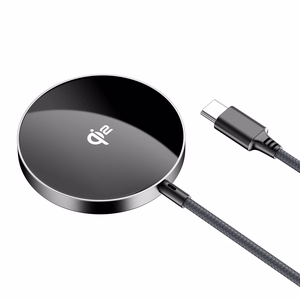 Acefast E24 Qi2 15W magnetiline induktiivlaadija 1.2m USB-C kaabliga - must