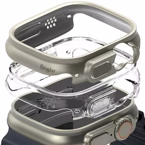 Ringke Slim 2-pack Case for Apple Watch Ultra 1/2 (49mm) - Clear & Titanium