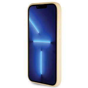 Guess GUHCP14LHG4SGD case for iPhone 14 Pro - gold Glitter Script Big 4G