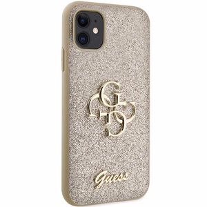 Guess GUHCN61HG4SGD ümbris jaoks iPhone 11 / Xr - kuldne Glitter Script Big 4G