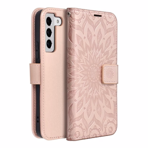 MEZZO Book ümbris jaoks SAMSUNG S22 mandala rose kuldne