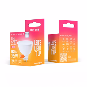 Forever Light LED Bulb GU5,3 MR16 2.5W 250lm 3000K 12V class F