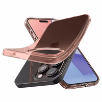 Spigen Crystal Flex Ümbris jaoks iPhone 15 Pro Max - roosa/läbipaistev