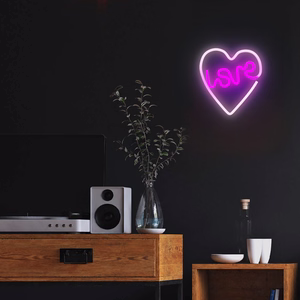 Neon LED Light LOVE HEART lilla valge NNE02 Neolia