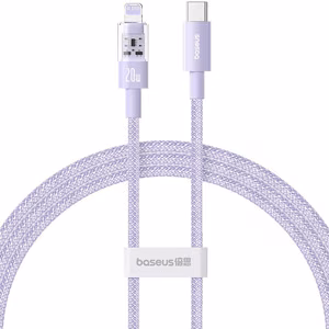 Baseus Gem USB-C kuni Lightning kiirlaadimiskaabel 1 m, 20W, lilla