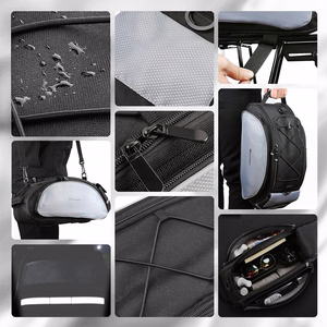 Wozinsky Bike Pannier Bag with Shoulder Strap 13L Black (WBB1BK)