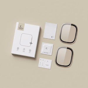Tech-Protect 2-pack karastatud klaas jaoks Apple Watch Ultra 49mm - silver and must