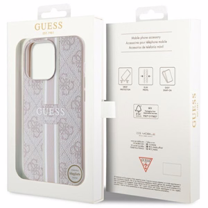 Guess GUHMP13LP4RPSP iPhone 13 Pro / 13 6.1" розовый/розовый hardcase 4G Printed Stripes MagSafe