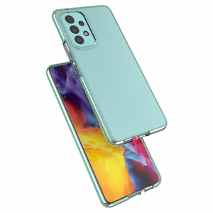 Spring Case гелевый чехол с цветной рамкой для Samsung Galaxy A73 тёмно-синий