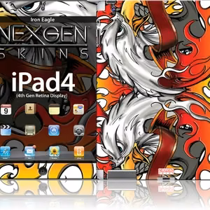 Комплект декоративных наклеек Nexgen Iron Eagle 3D для iPad 2/3/4